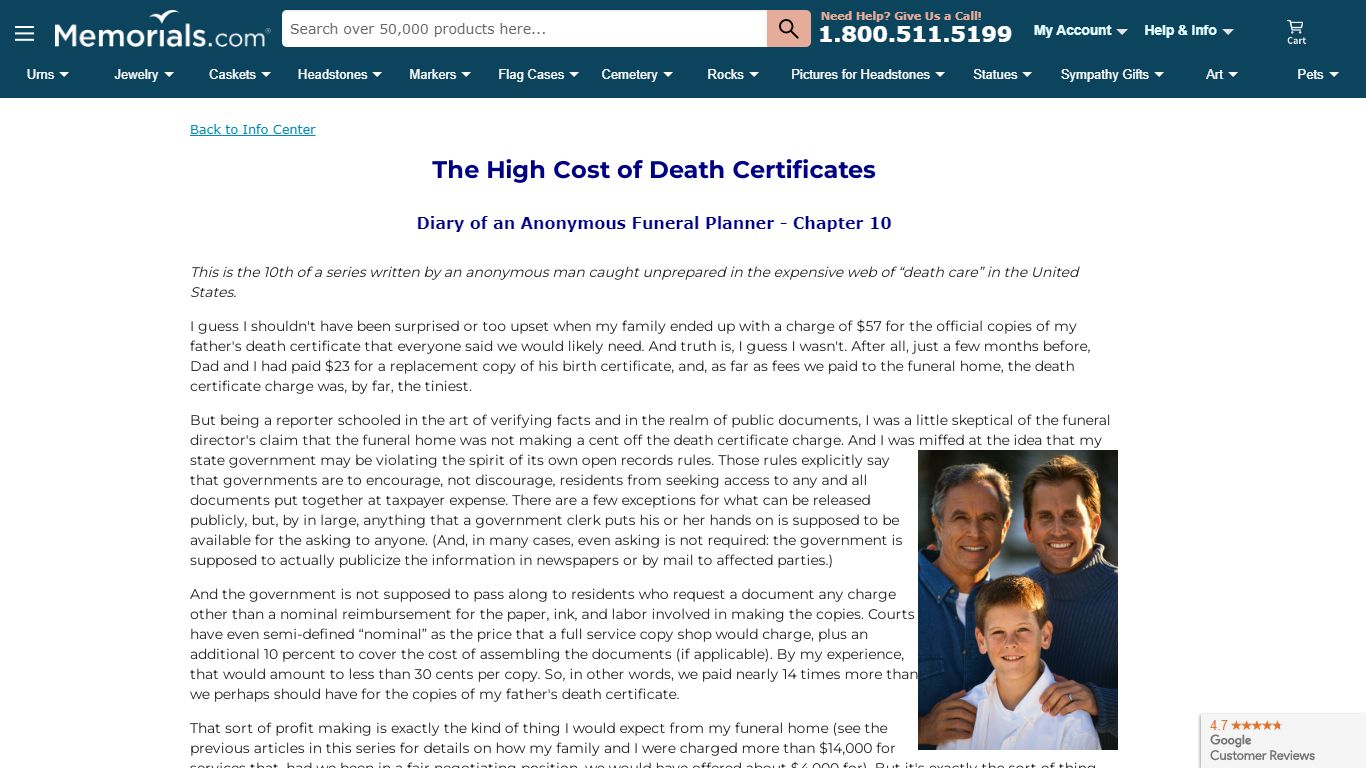 The High Cost of Death Certificates - memorials.com